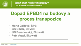 Webinář: Dopad EPBD4 na budovy a proces transpozice