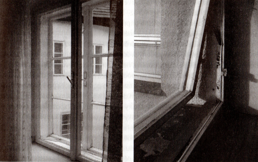 Příklad špaletového (dvojitého) okna a kyvného zdvojeného okna (tzv. panelákový typ)