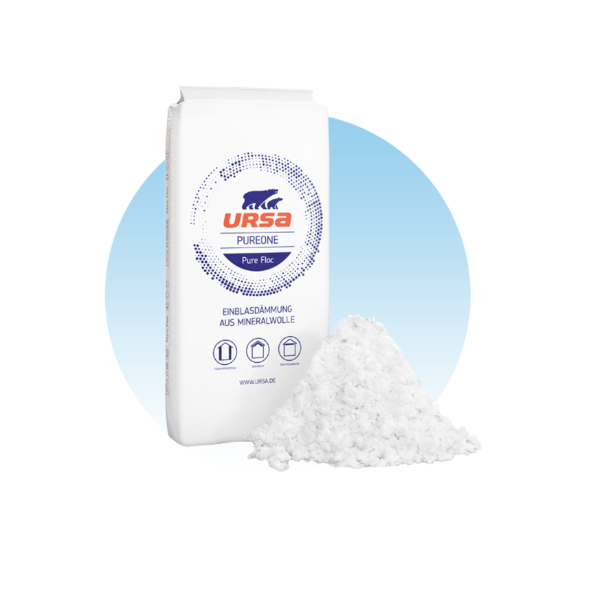 Foukaná izolace URSA PURE FLOC