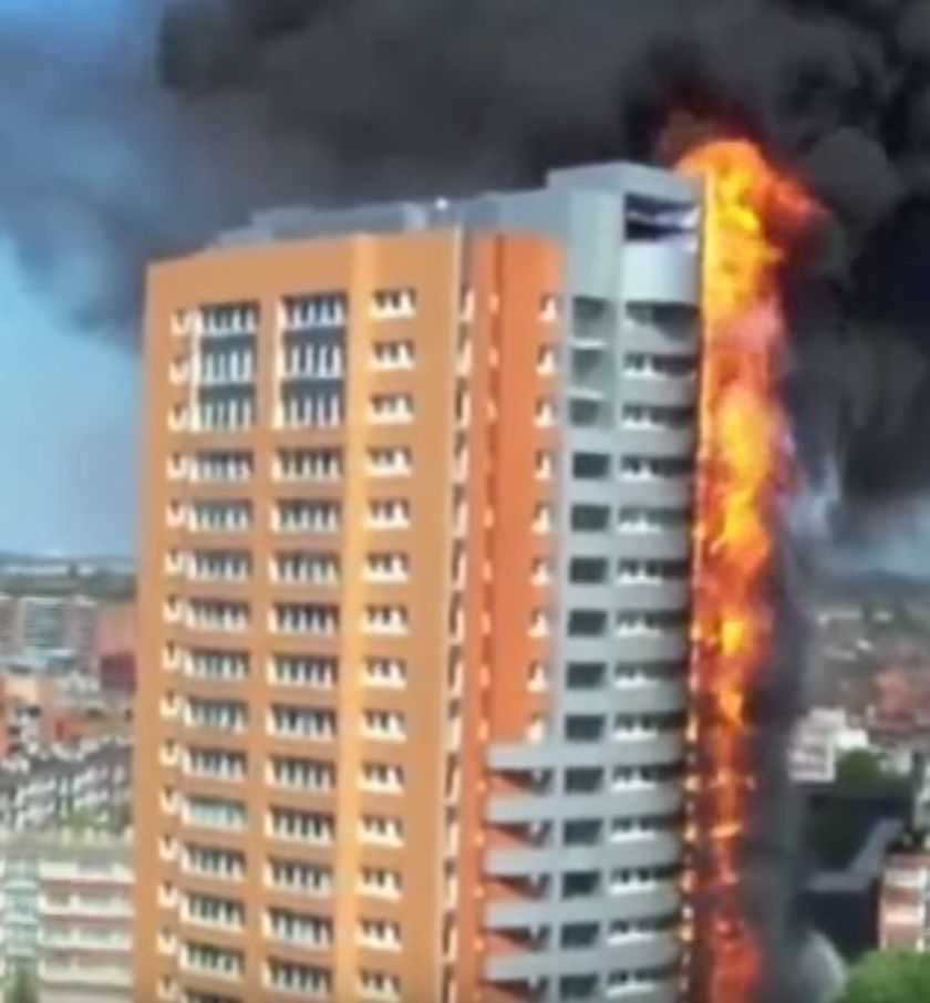 Požár výškové budovy