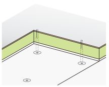 Heraklith, dodatečná izolace stropu, přímé upevnění na strop v jedné vrstvě