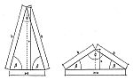 Výpočty ploch střech - plochy jednoduché rovné - trojúhelník