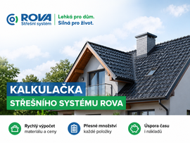 Kalkulačka ROVA - kolik stojí plechová krytina?