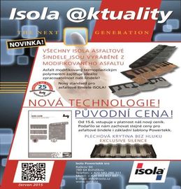 Isola - Nová technologie, původní cena, nový ceník