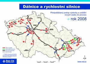 Schema dálnic a rychlostních silnic v ČR