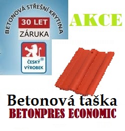 Betonová střešní krytina Betonpres ECONOMIC