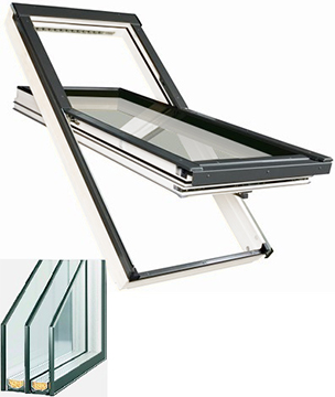 FAKRO - kyvné střešní okno FDY-V/U U3 Duet proSky