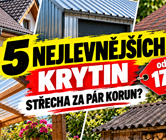 5 nejlevnějších krytin